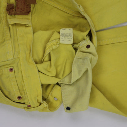Levi's 501 Vintage Yellow Denim Jeans W37 L32 Straight Leg Cotton