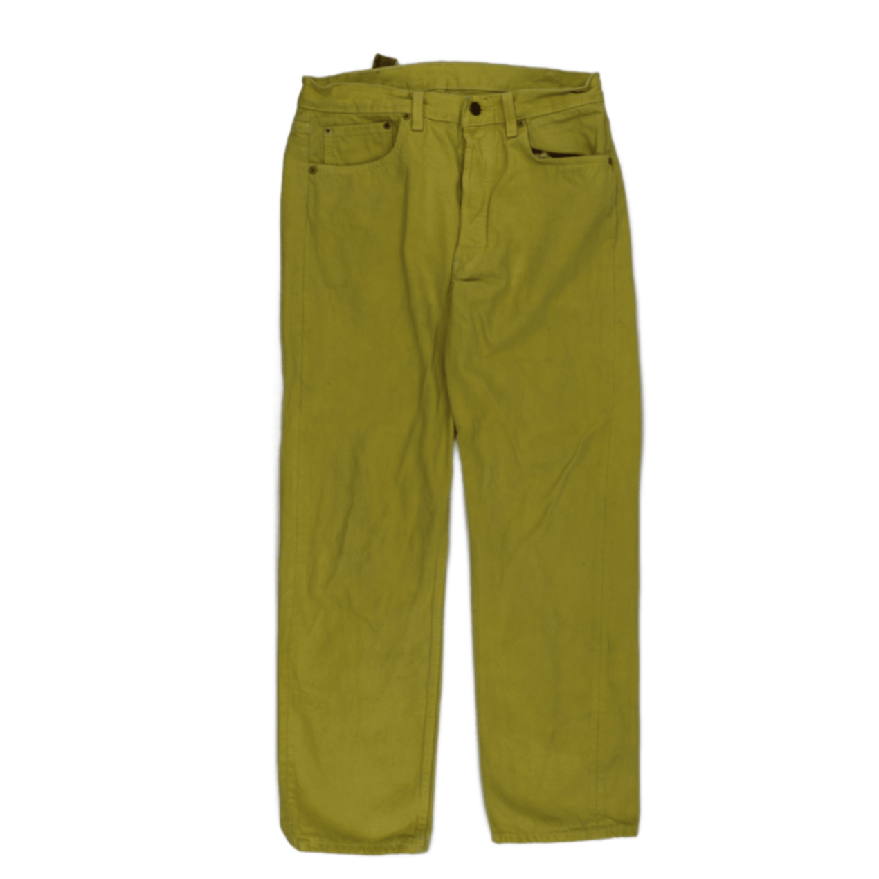 Levi's 501 Vintage Yellow Denim Jeans W37 L32 Straight Leg Cotton