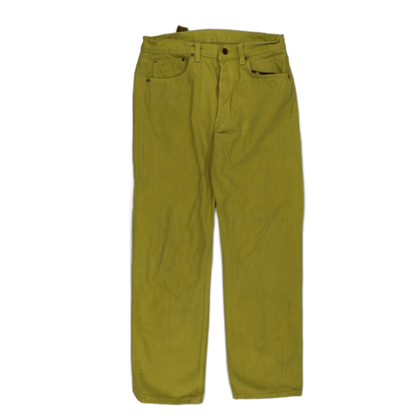 Levi's 501 Vintage Yellow Denim Jeans W37 L32 Straight Leg Cotton