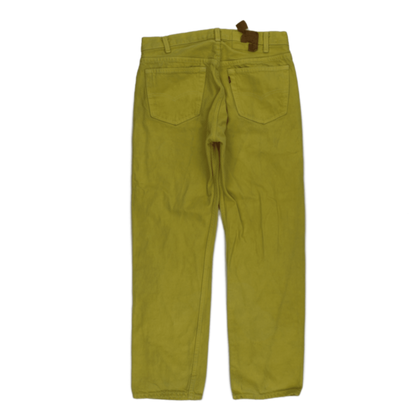 Levi's 501 Vintage Yellow Denim Jeans W37 L32 Straight Leg Cotton