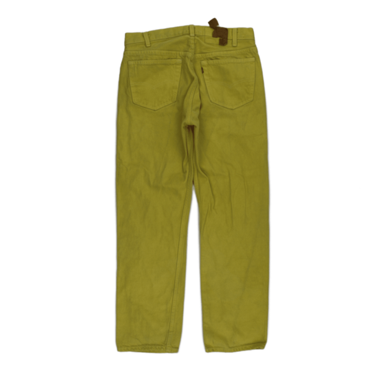 Levi's 501 Vintage Yellow Denim Jeans W37 L32 Straight Leg Cotton
