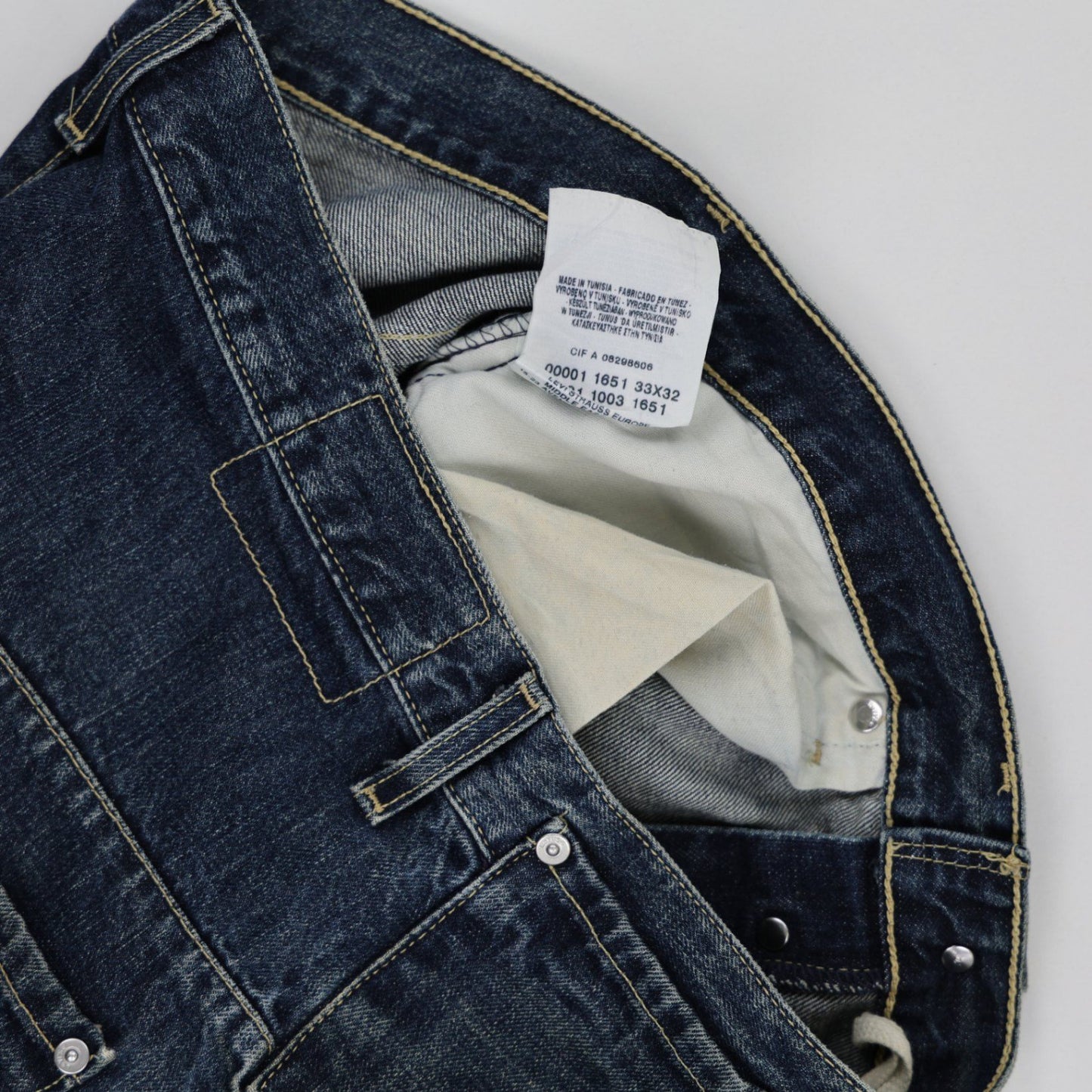 Levi's 501 Vintage Blue Denim Jeans 33x32 Straight Leg Cotton for Men