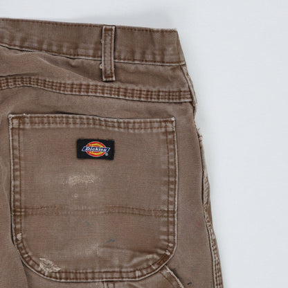 Dickies Vintage Brown Workwear Trousers 32W 29 Inseam 100 Percent Cotton