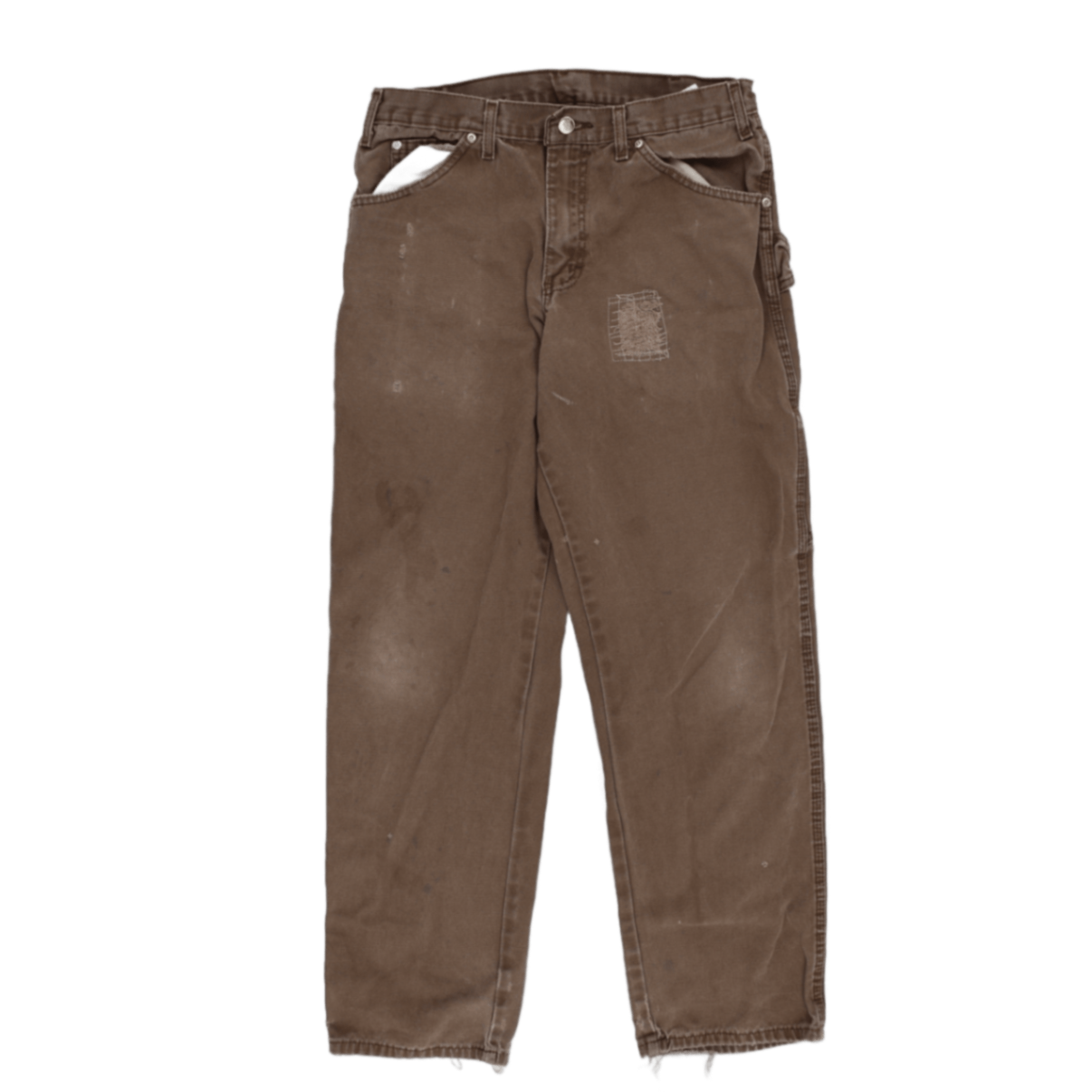 Dickies Vintage Brown Workwear Trousers 32W 29 Inseam 100 Percent Cotton
