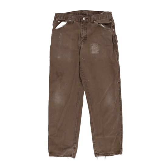 Dickies Vintage Brown Workwear Trousers 32W 29 Inseam 100 Percent Cotton