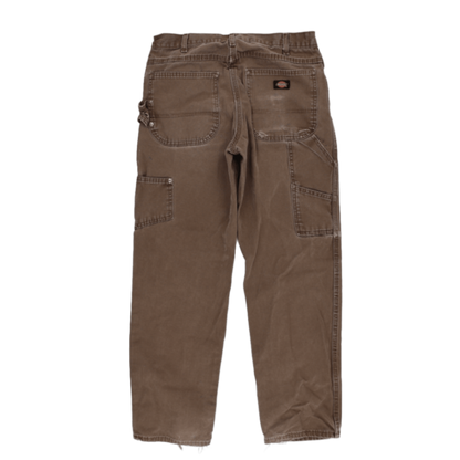 Dickies Vintage Brown Workwear Trousers 32W 29 Inseam 100 Percent Cotton