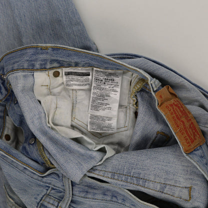 Levi's 501 Light Blue Vintage Straight Leg Jeans W32 L30 Cotton