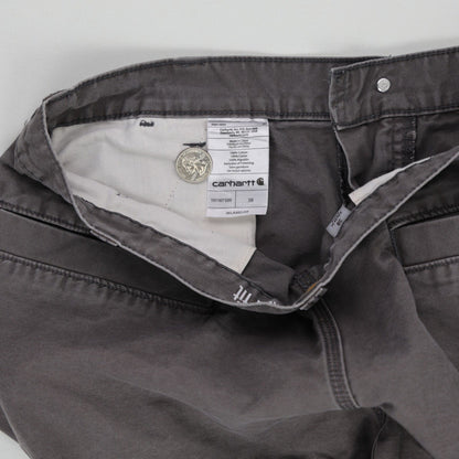 Carhartt Relaxed Fit Work Shorts Grey Size 38 100 Percent Cotton Vintage