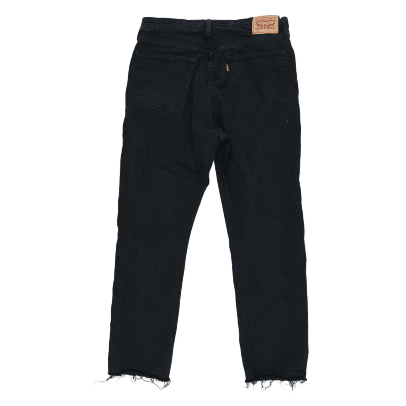 Levi's 501 Black Straight Fit Jeans W30 L30 99 Cotton 1 Elastane Used Good Condition