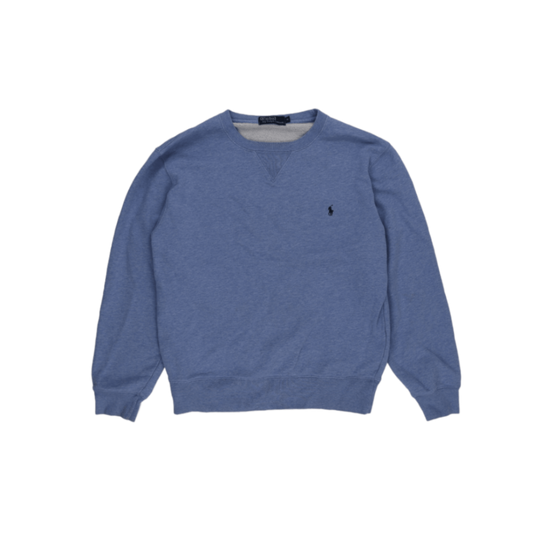 Polo Ralph Lauren Blue Crew Neck Sweatshirt Men Medium Cotton Blend