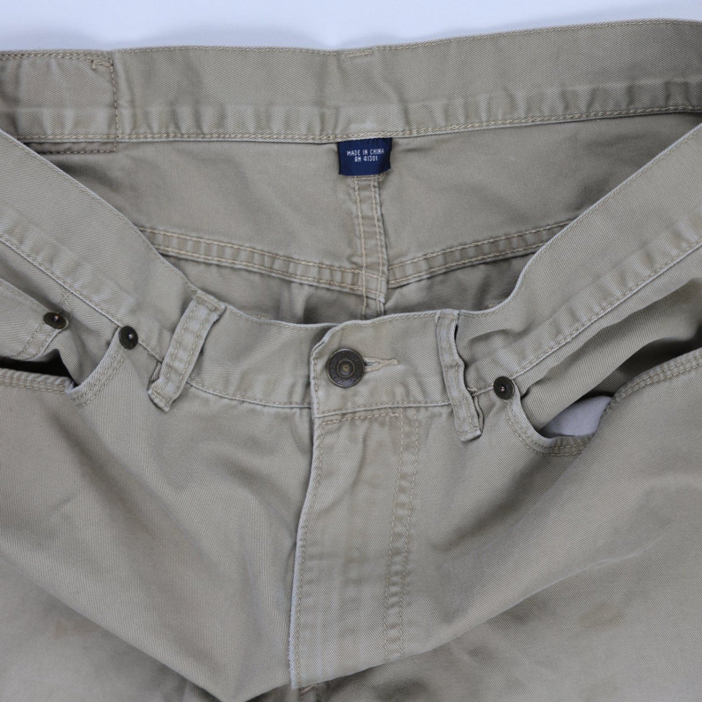 Ralph Lauren Chino Trousers Beige 36W 32 In Cotton Mens