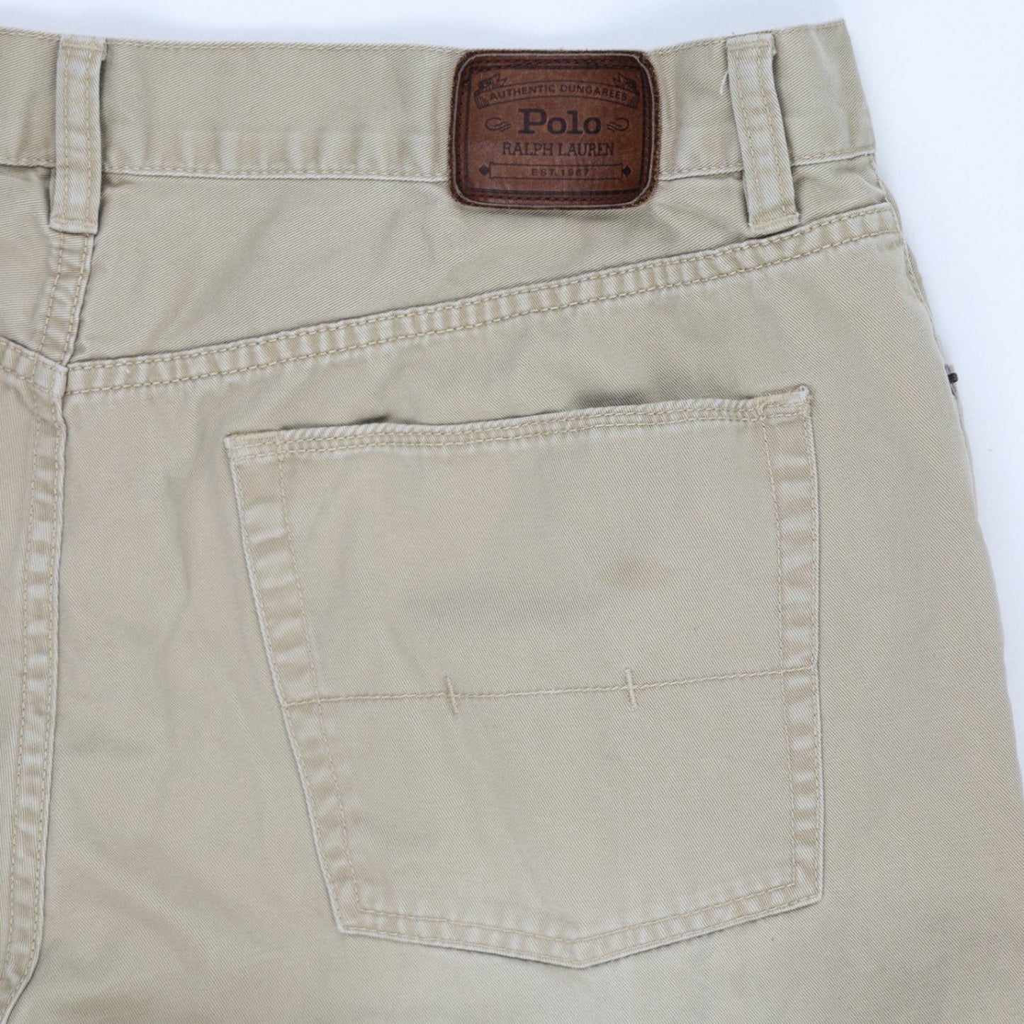 Ralph Lauren Chino Trousers Beige 36W 32 In Cotton Mens