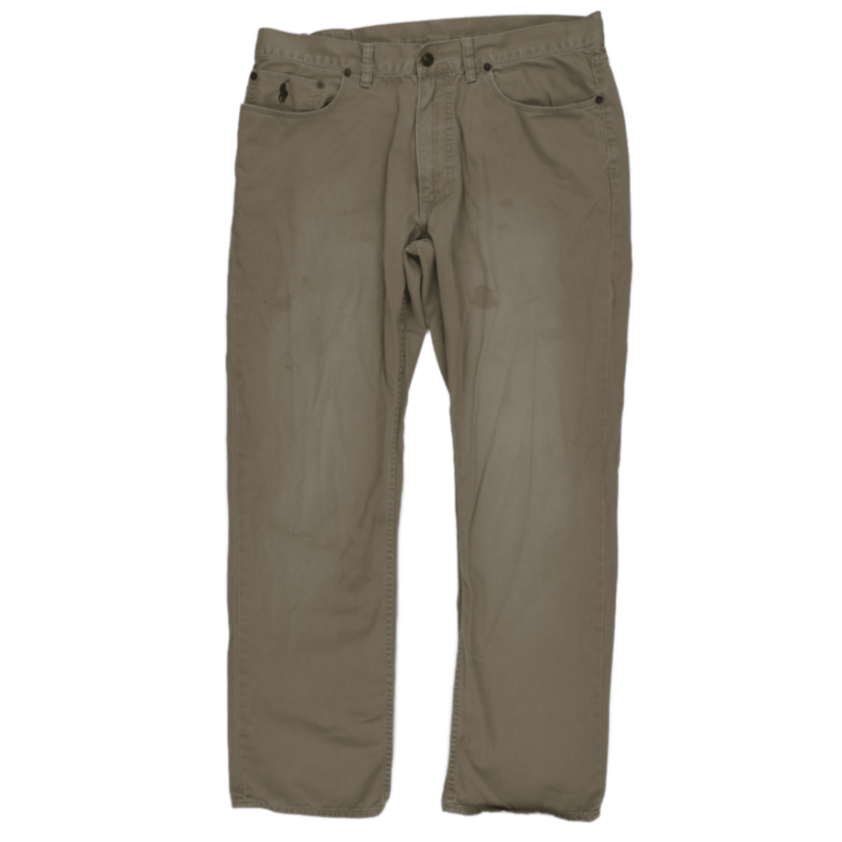 Ralph Lauren Chino Trousers Beige 36W 32 In Cotton Mens