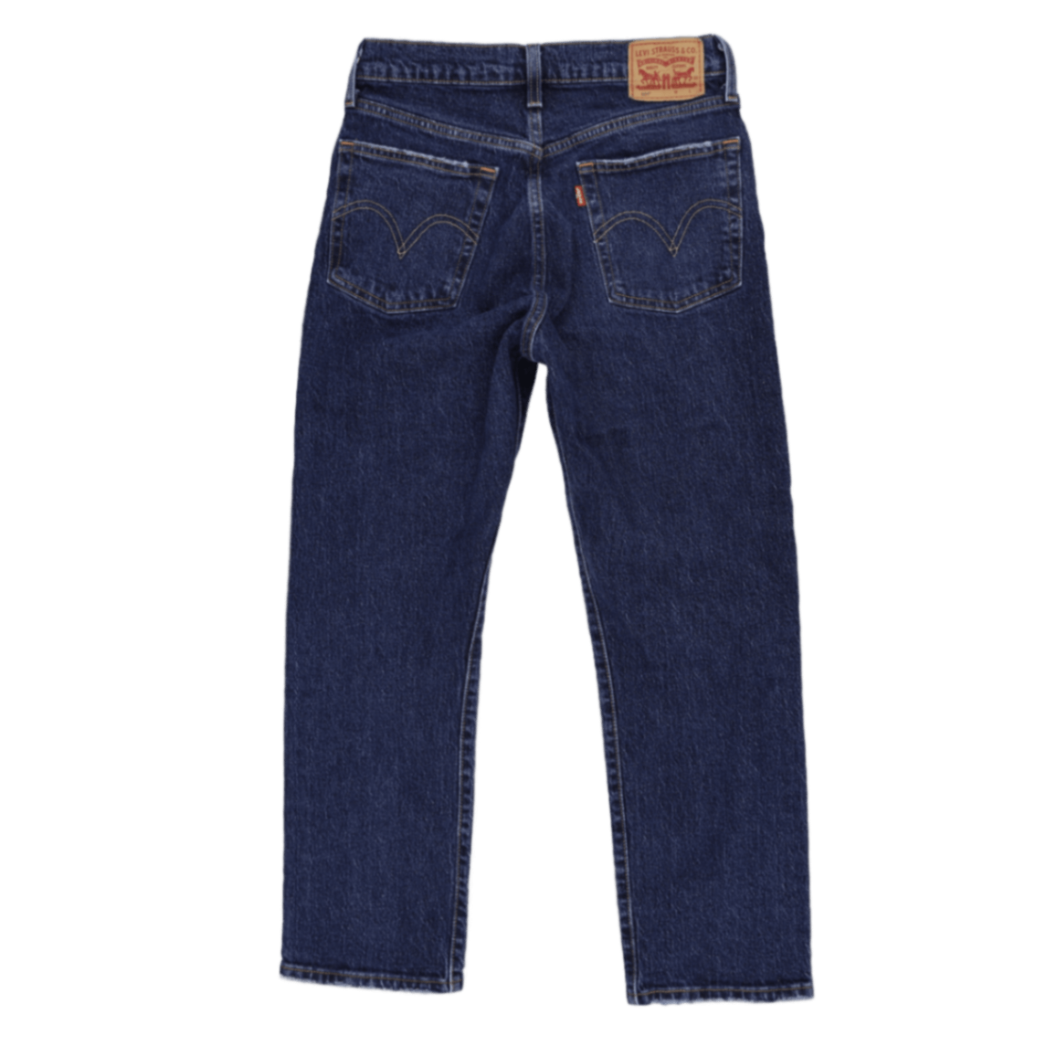 Levi's 501 Distressed Straight Leg Dark Blue Jeans Size 10 Cotton