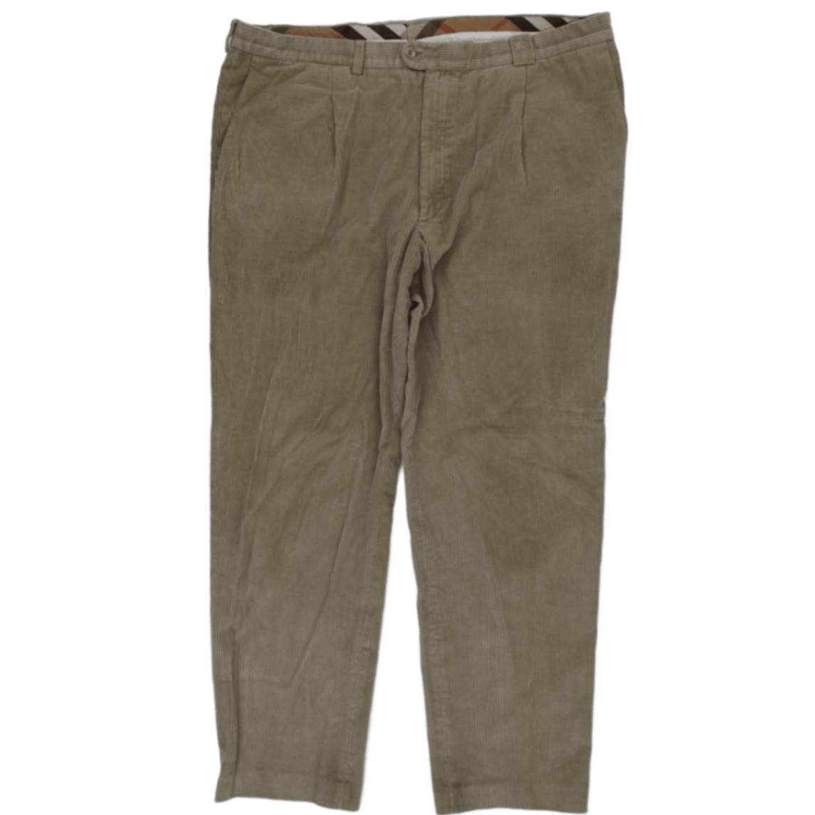 Burberry Men's Beige Corduroy Trousers Size 56 40 Inch Waist 32 Inch Inseam Tailored Fit