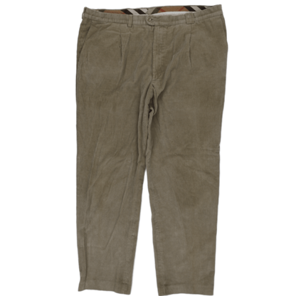 Burberry Men's Beige Corduroy Trousers Size 56 40 Inch Waist 32 Inch Inseam Tailored Fit