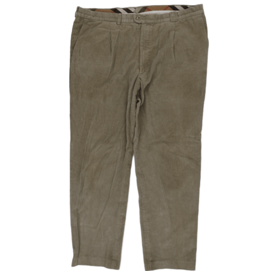 Burberry Men's Beige Corduroy Trousers Size 56 40 Inch Waist 32 Inch Inseam Tailored Fit