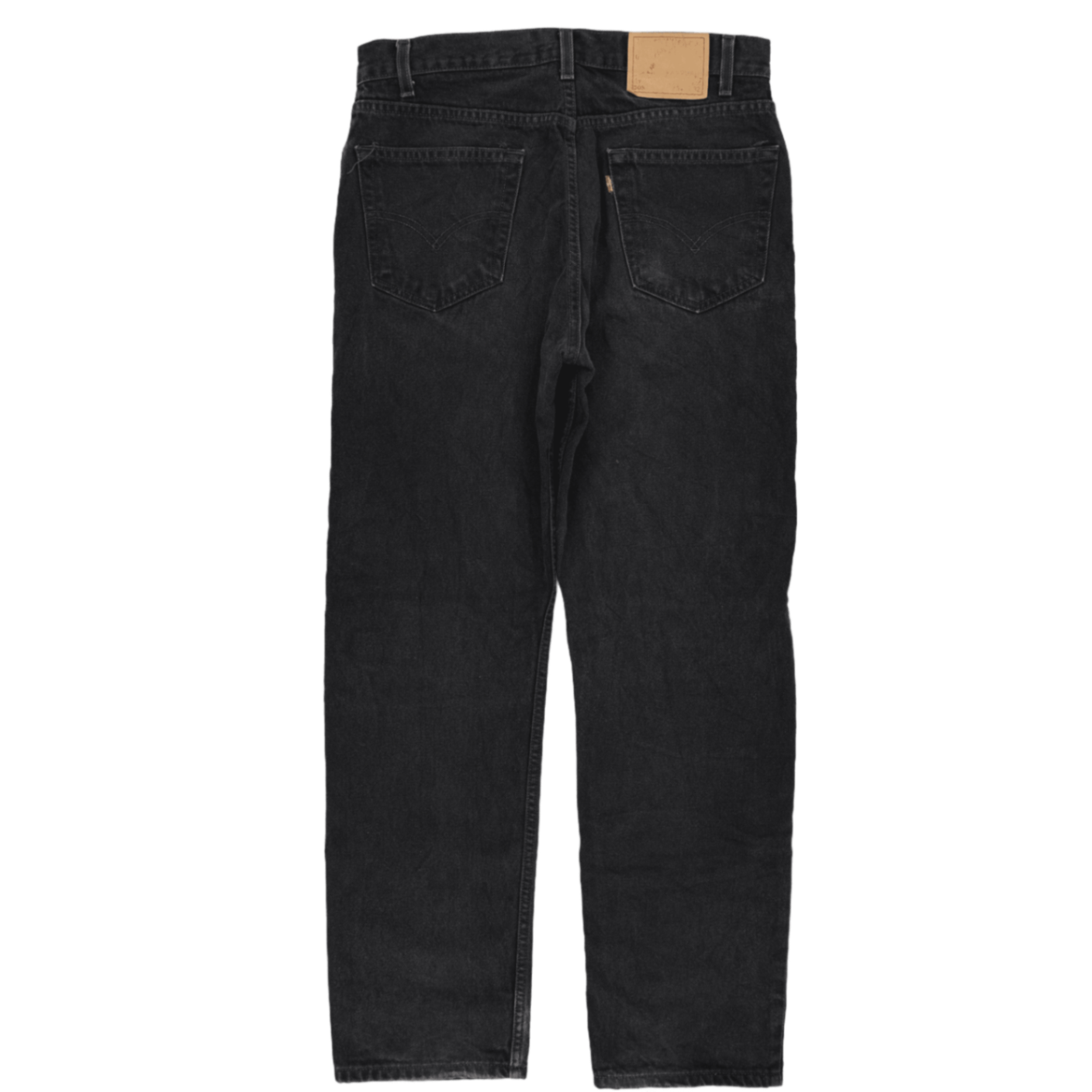 Levi's 505 Regular Fit Straight Leg Jeans Washed Black W34 L32 100 Percent Cotton Vintage