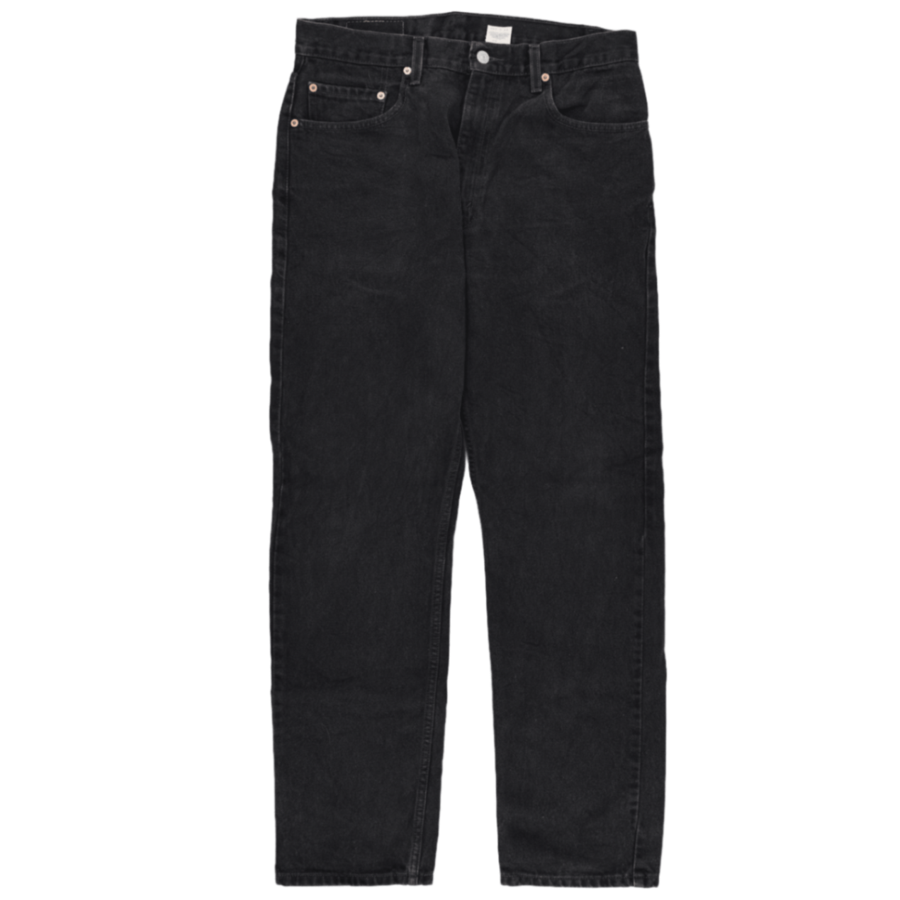 Levi's 505 Regular Fit Straight Leg Jeans Washed Black W34 L32 100 Percent Cotton Vintage