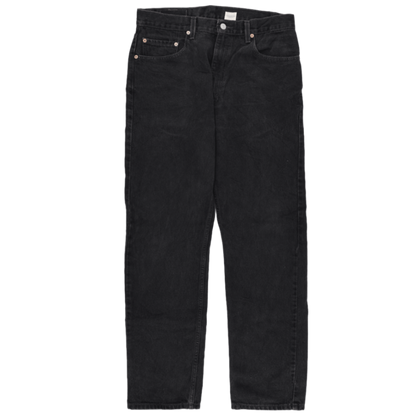 Levi's 505 Regular Fit Straight Leg Jeans Washed Black W34 L32 100 Percent Cotton Vintage