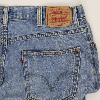 Levi's 550 Relaxed Fit Blue Denim Jeans W38 L32 100 Cotton Vintage