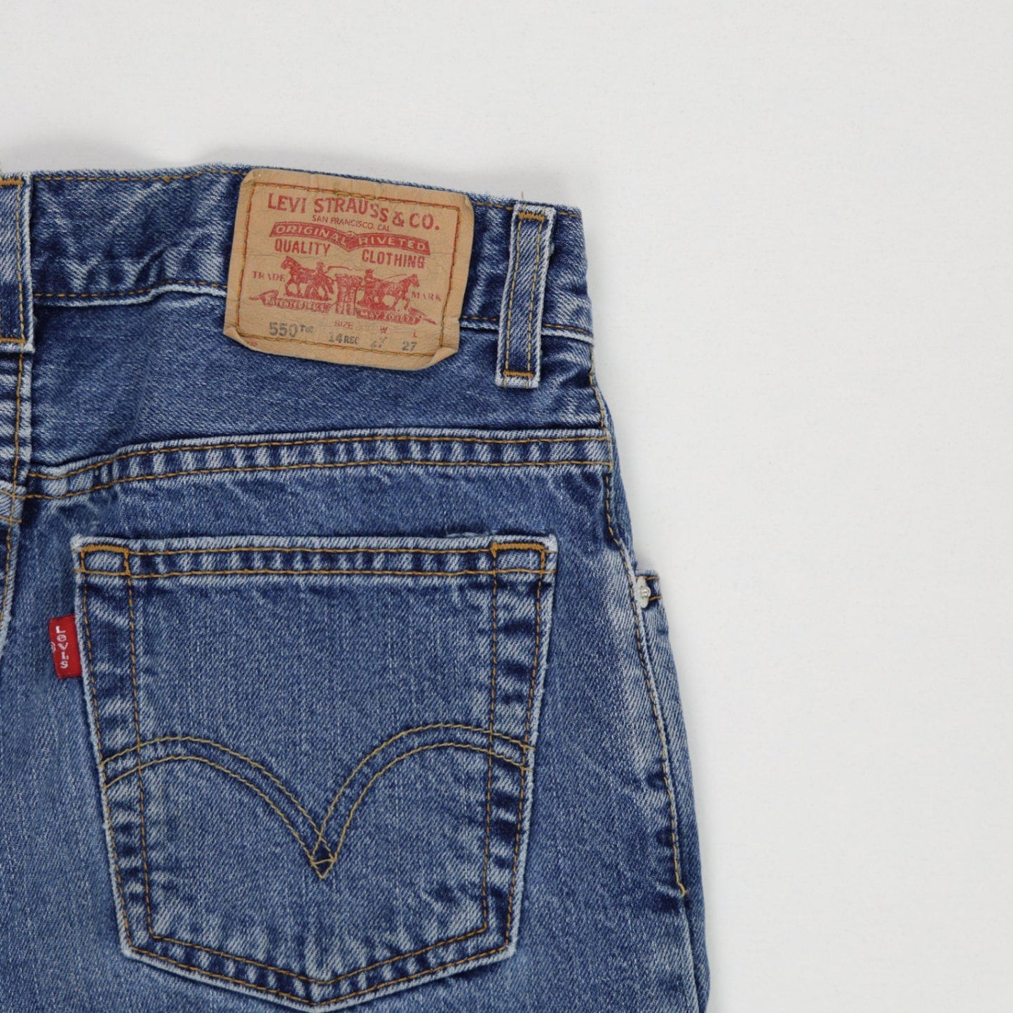 Levi's 550 Vintage Blue Jeans W27 L28 Cotton Straight Leg