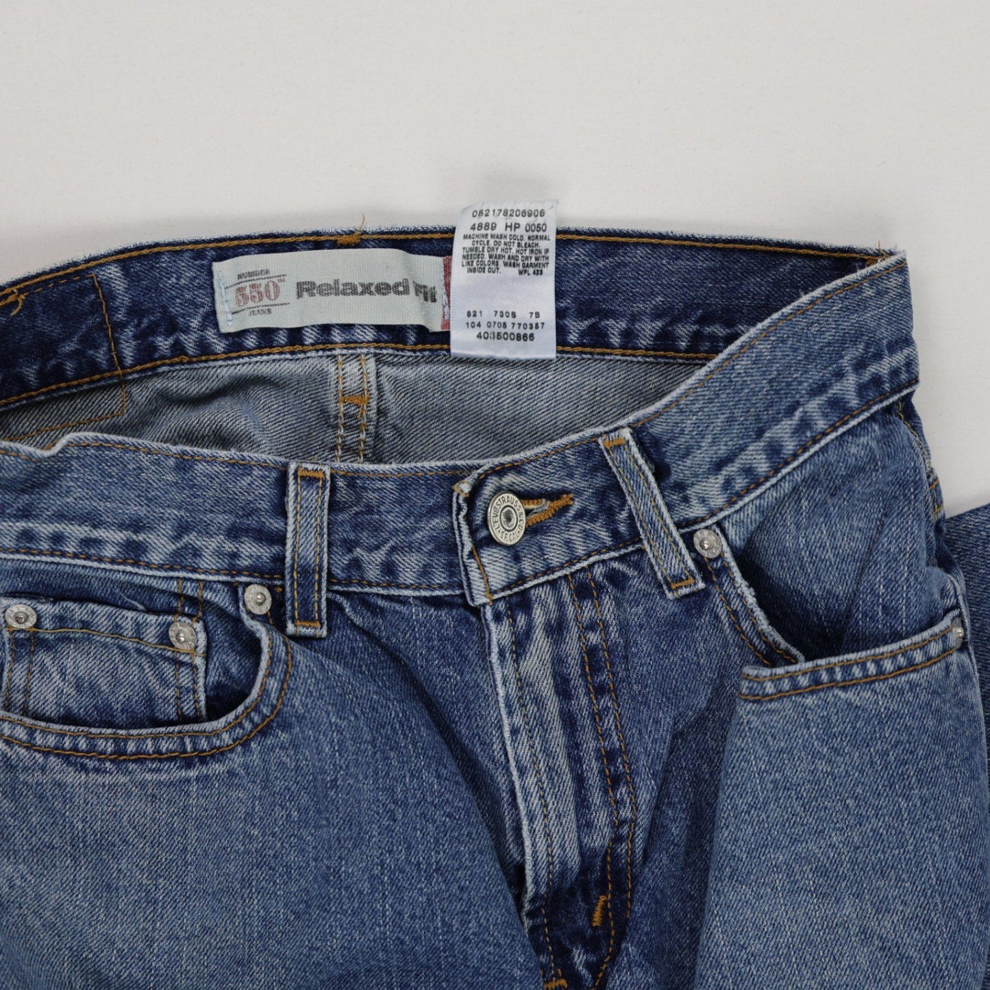 Levi's 550 Vintage Blue Jeans W27 L28 Cotton Straight Leg