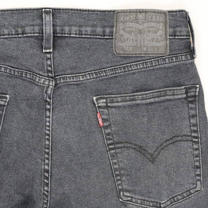 Levi's 513 Slim Straight Jeans Charcoal Black W32 L30 Cotton Blend