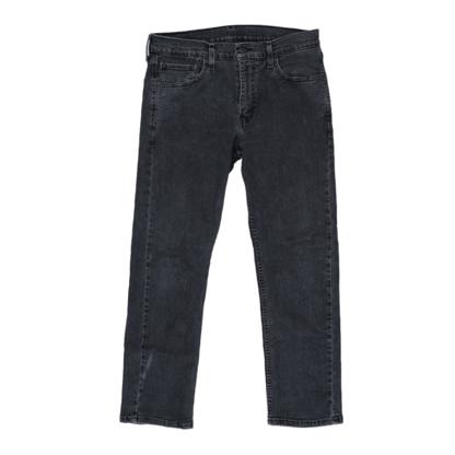 Levi's 513 Slim Straight Jeans Charcoal Black W32 L30 Cotton Blend