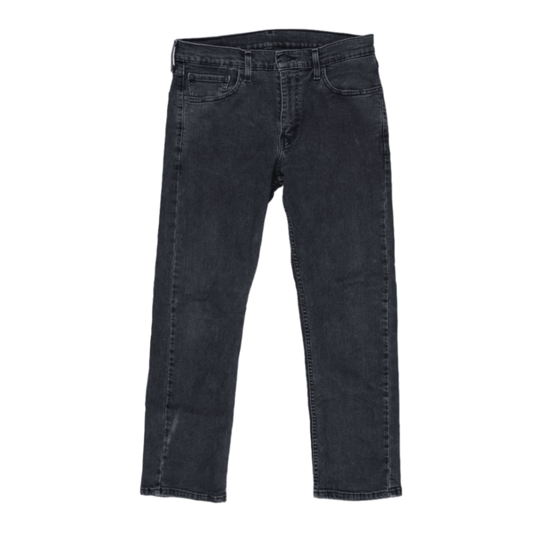 Levi's 513 Slim Straight Jeans Charcoal Black W32 L30 Cotton Blend