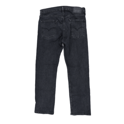 Levi's 513 Slim Straight Jeans Charcoal Black W32 L30 Cotton Blend