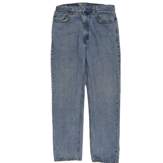 Levi's 505 Light Blue Vintage Straight Fit Jeans W34 L32 Cotton Denim