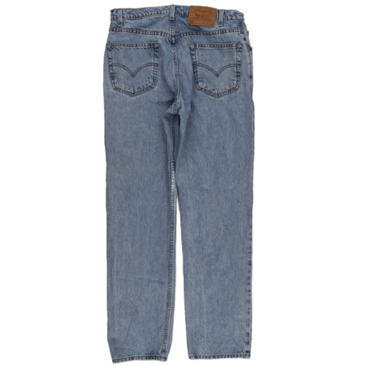 Levi's 505 Light Blue Vintage Straight Fit Jeans W34 L32 Cotton Denim