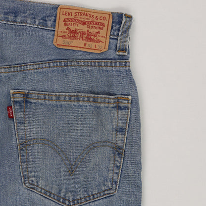 Levi's 550 Relaxed Fit Light Blue Jeans W33 L32 Cotton Denim Vintage