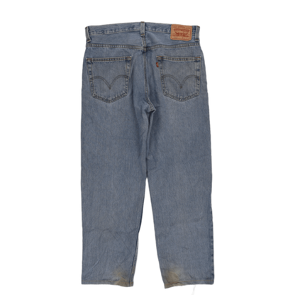 Levi's 550 Relaxed Fit Light Blue Jeans W33 L32 Cotton Denim Vintage