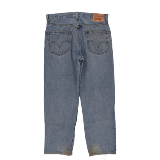 Levi's 550 Relaxed Fit Light Blue Jeans W33 L32 Cotton Denim Vintage
