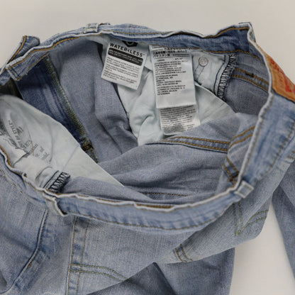 Levi's 514 Light Blue Straight Jeans W32 L34 Cotton for Men
