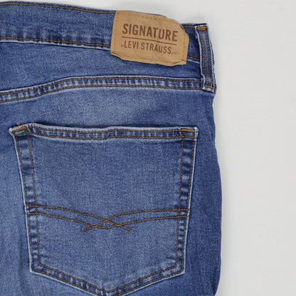 Levi Strauss Signature Men's Blue Regular Fit Jeans W36 L32 Cotton Blend Denim