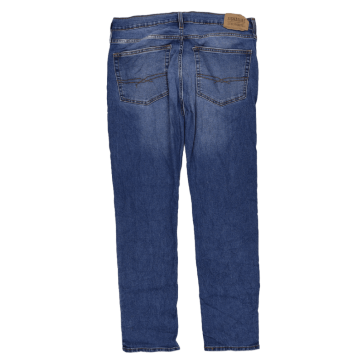 Levi Strauss Signature Men's Blue Regular Fit Jeans W36 L32 Cotton Blend Denim