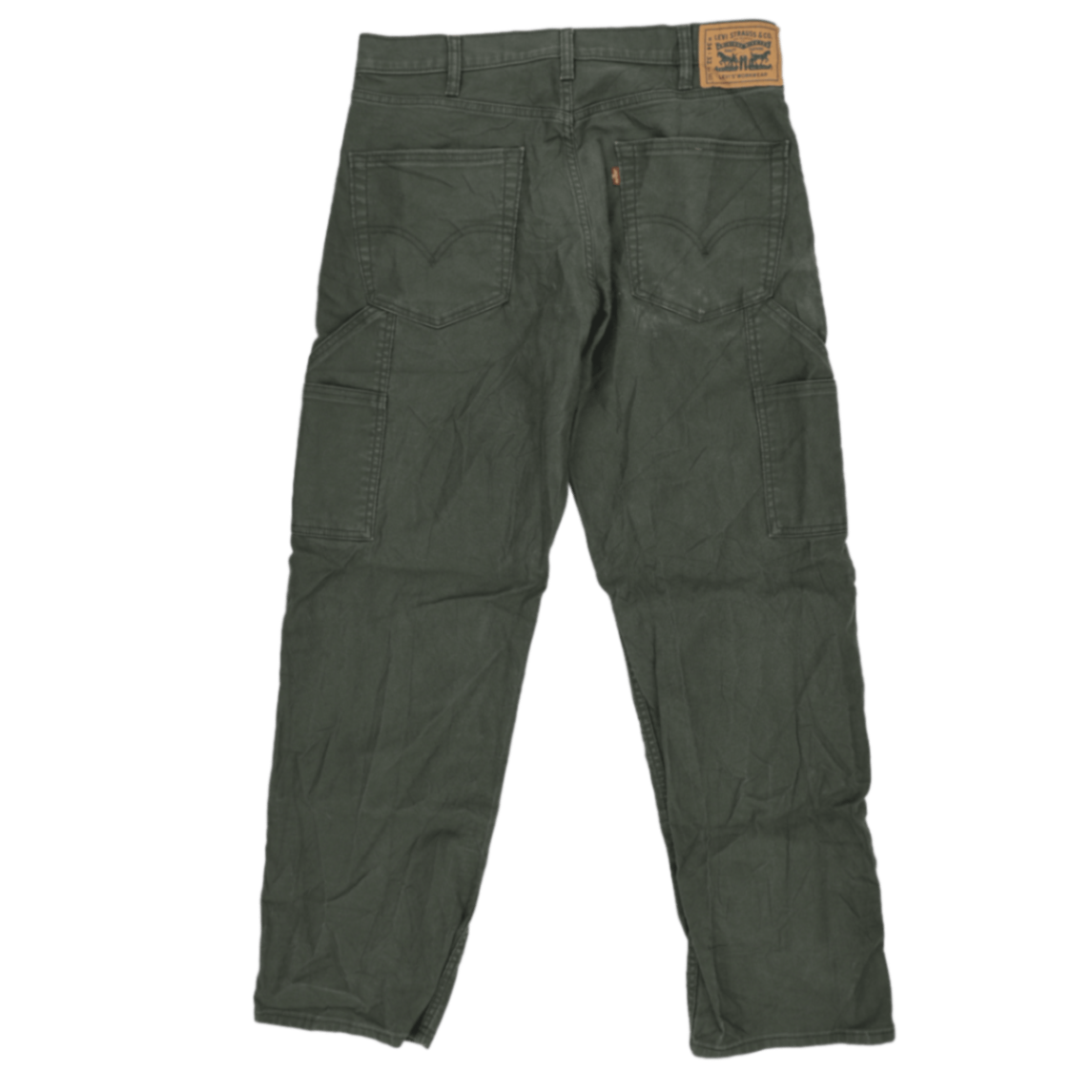 Levi's Workwear Jeans Olive Green W34 L32 Cotton Men's Trousers