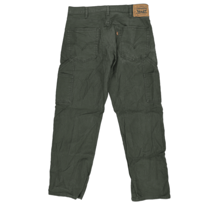 Levi's Workwear Jeans Olive Green W34 L32 Cotton Men's Trousers
