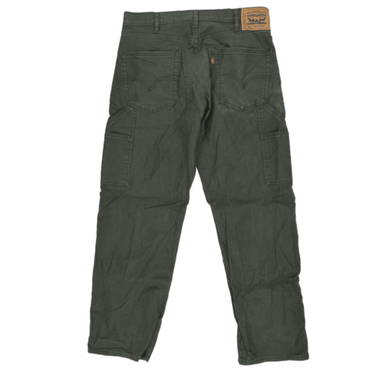 Levi's Workwear Jeans Olive Green W34 L32 Cotton Men's Trousers