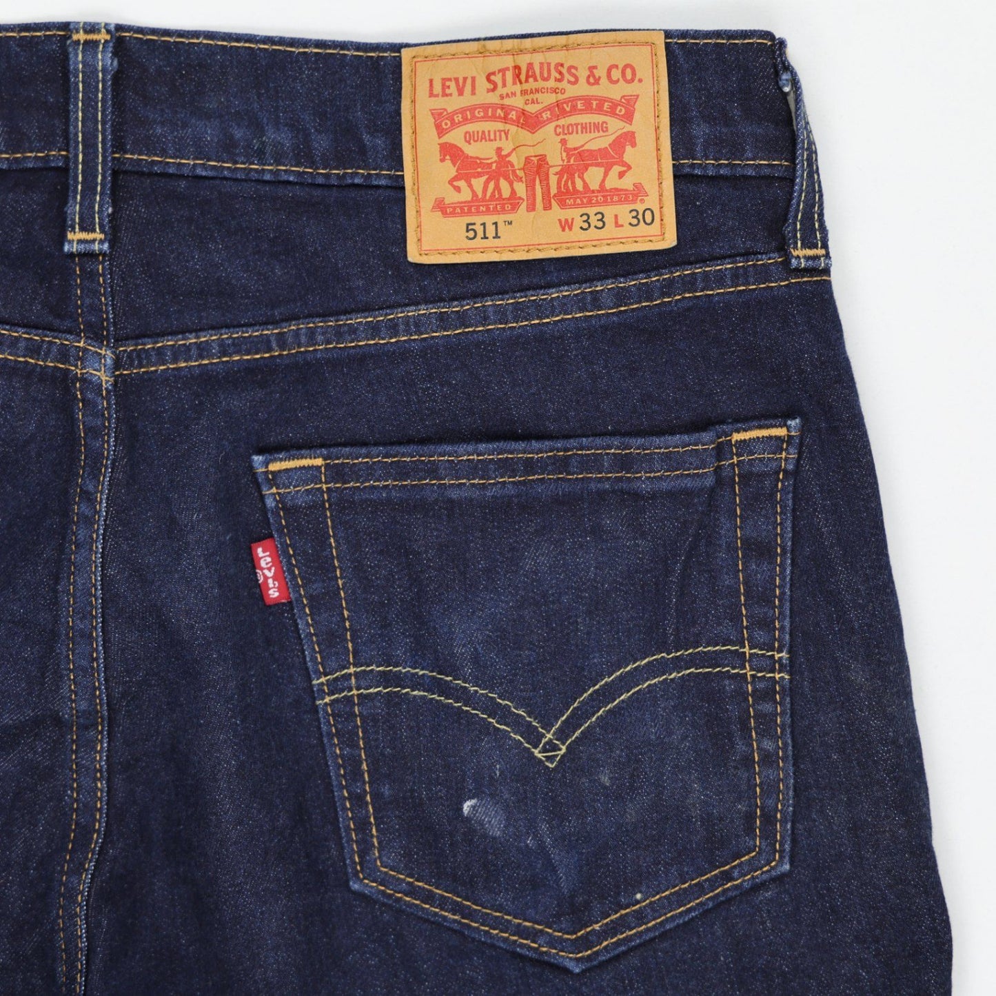 Levi's 511 Slim Fit Jeans Dark Blue W33 L30 99 Cotton 1 Elastane
