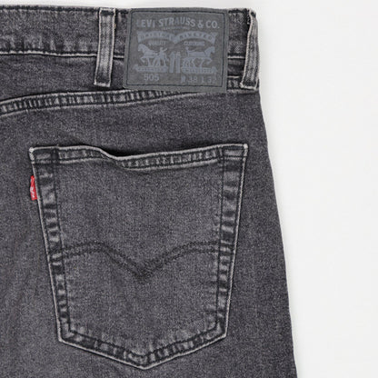Levi's 505 Original Fit Men's Black Washed Jeans W38 L32 Cotton Denim Straight Fit