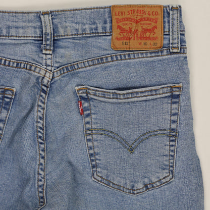 Levi's 511 Slim Fit Jeans Light Blue W30 L32 Cotton Blend
