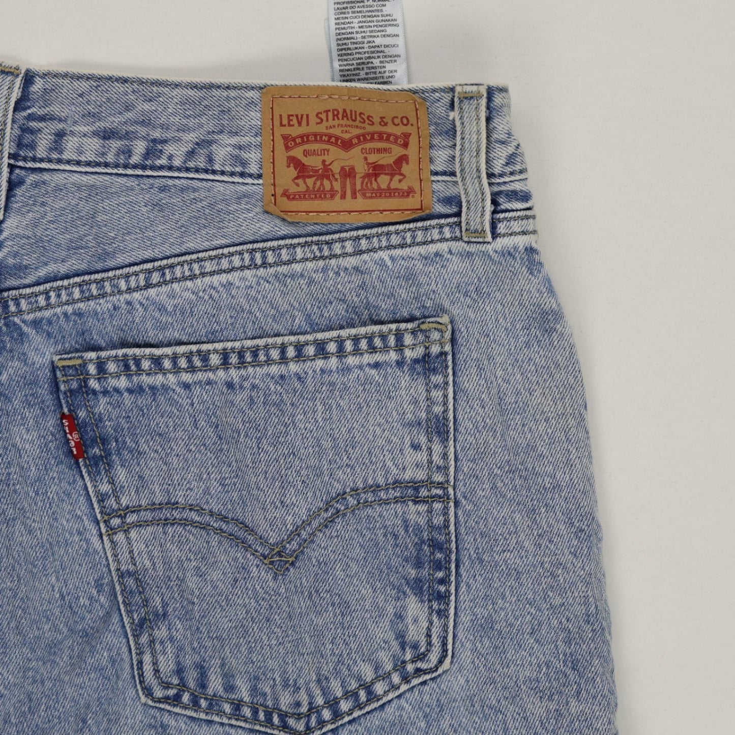 Levi's 501 Light Blue Vintage Straight Leg Jeans W30 L32 Cotton