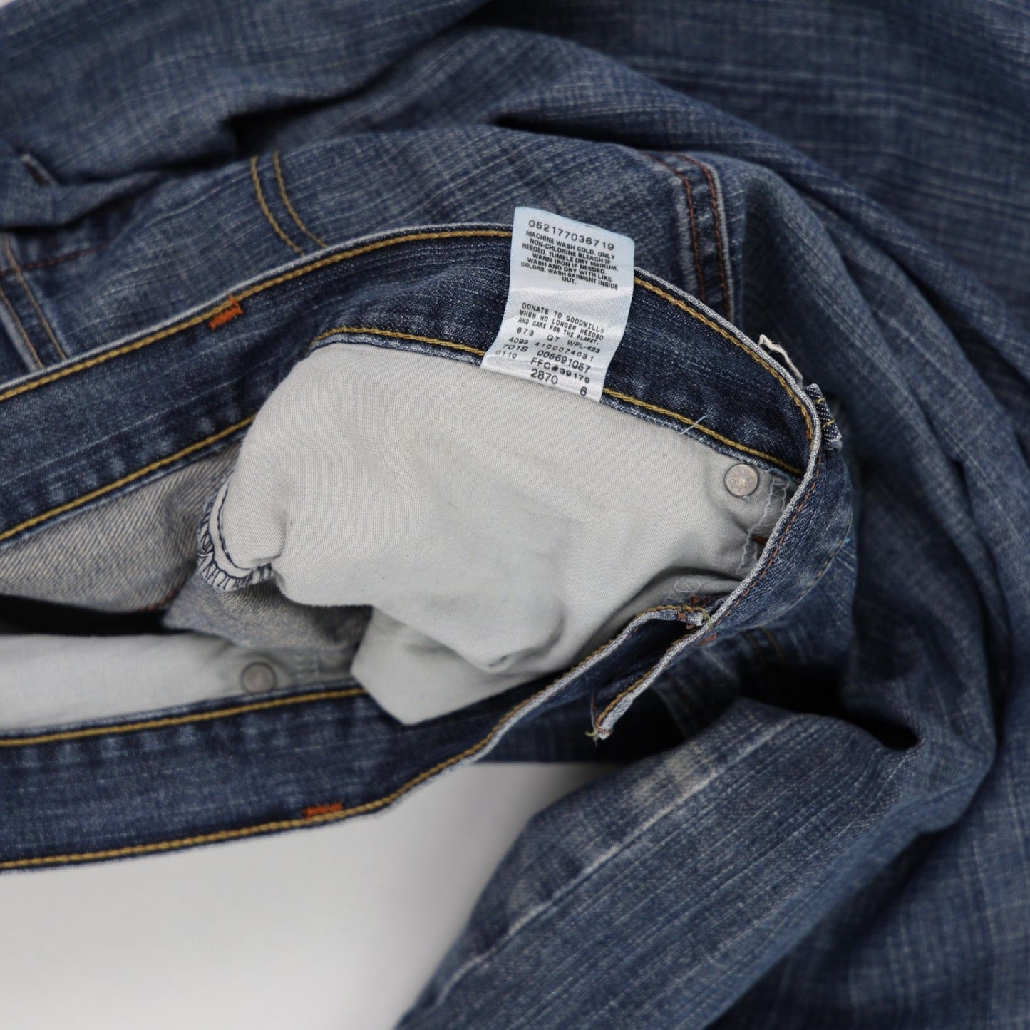 Levi's Straight Fit Blue Denim Jeans 34W x 30L Cotton