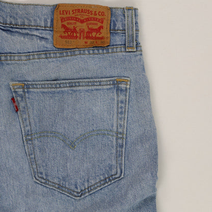 Levi's 512 Slim Tapered Jeans Light Blue W32 L30 Cotton Denim