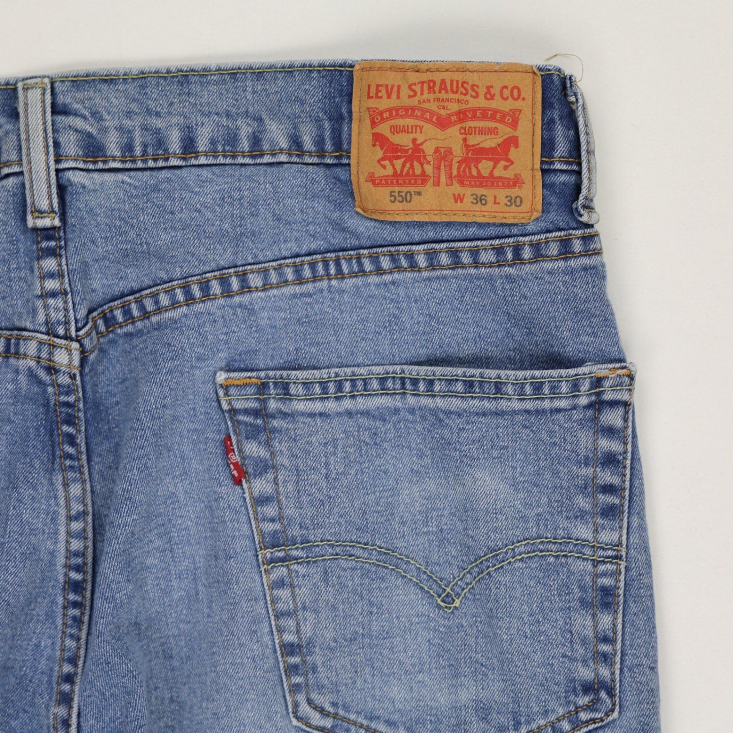 Levi's 550 Relaxed Fit Light Blue Jeans W36 L30 100% Cotton Vintage