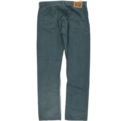 Levi's 514 Straight Fit Jeans Teal Blue W36 L36 Cotton